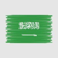 saudi Arabië vlag borstel vector