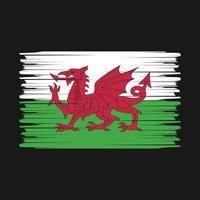 Wales vlag borstel vector