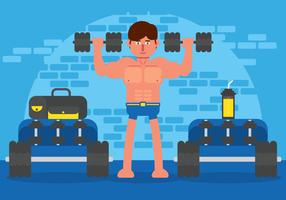 bodybuilder vector