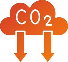 verminderen co2 uitstoot icoon stijl vector