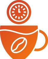 koffie tijd pictogramstijl vector