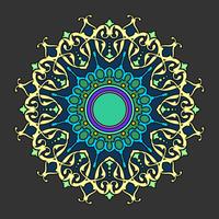 Mandala decoratieve ornamenten donkere achtergrond Vector