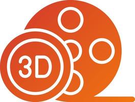 3d film icoon stijl vector