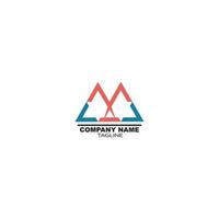 abstract twee driehoek eerste monogram logo ontwerp, bedrijf kaart ontwerp vector