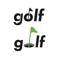 golf symbool logo. golf club creatief logotype concept icoon vector