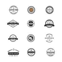 koffie vintage logo icon pack vector