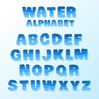 Water alfabet Vector