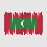 Maldiven vlag borstel vector