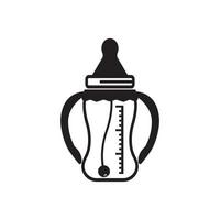 gemakkelijk baby voeden fles pictogram, illustratie ontwerp sjabloon. vector