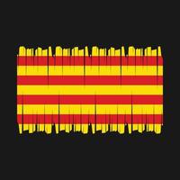 Catalonië vlag borstel vector