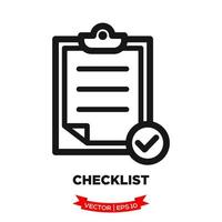 checklist icoon voor grafisch en web ontwerp vector