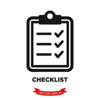 checklist icoon voor grafisch en web ontwerp vector