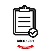 checklist icoon voor grafisch en web ontwerp vector