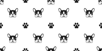 hond naadloos vector Frans bulldog patroon geïsoleerd poot icoon behang achtergrond illustratie tekening