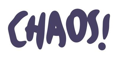 chaos hand- belettering ontwerp element vector