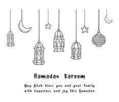 een lijn kunst tekening van eid en Ramadhan pictogrammen. geschikt voor poster, banier, uitnodiging kaart, Notitie boek omslag, presentatie, geschenk ontwerp, enz vector