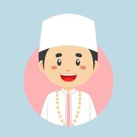 avatar van een Indonesisch karakter vector