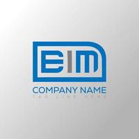 eim brief logo creatief ontwerp. eim uniek ontwerp. vector