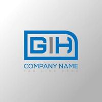 gih brief logo creatief ontwerp. gih uniek ontwerp. vector