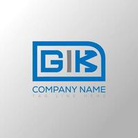 gik brief logo creatief ontwerp. gik uniek ontwerp. vector