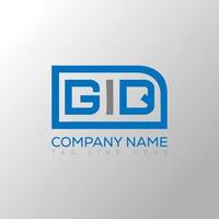 giq brief logo creatief ontwerp. giq uniek ontwerp. vector