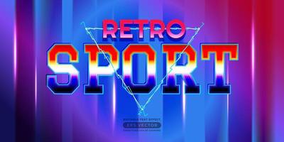 127 retro sport tekst effect vector