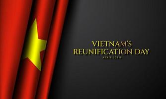 Vietnam's herenigingsdag achtergrondontwerp. vector