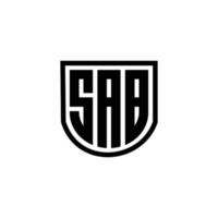 sab brief logo ontwerp in illustratie. vector logo, schoonschrift ontwerpen voor logo, poster, uitnodiging, enz.