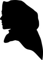 vector silhouet beeld van moslim vrouw met hijaab, Arabisch vrouw. voor logo sjabloon icoon hijab op te slaan moslim op te slaan enz. grafisch illustratie