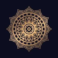 gouden kleur mandala ontwerp achtergrond vector