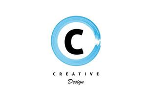 c water kleur logo artistiek, luxe, modieus hand- getrokken vector ontwerp Aan zwart achtergrond.
