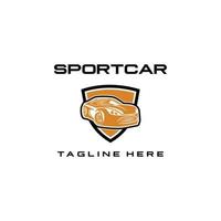 sport auto logo ontwerp sjabloon. geweldig een sport auto silhoutte logo. een sport auto lijn kunst logo. vector