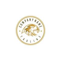 gouden adelaar logo ontwerp sjabloon. geweldig een gouden adelaar logo. een gouden adelaar lijn kunst logo. vector