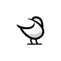 sterna paradijs logo ontwerp icoon. sterna vogel ontwerp inspiratie. artic vogel logo ontwerp sjabloon. vogel dier symbool logo. vector