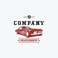 spier wijnoogst auto logo ontwerp. geweldig een spier auto logo. een spier auto logo. vector