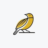 wielewaal vogel logo ontwerp sjabloon. geweldig een wielewaal vogel logo. een wielewaal vogel lijn kunst logo. vector