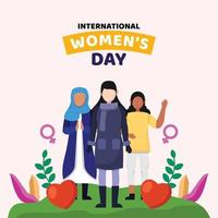 Internationale vrouwen dag ontwerp voor Internationale moment vector