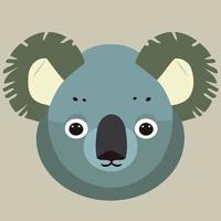 gemeenschappelijk koala herbivoor zoogdier dier gezicht vector