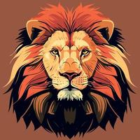 Afrikaanse leeuw zoogdier carnivoor dier gezicht vector