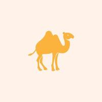 een kameel met een bruinen achtergrond. vector