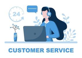 neem contact met ons op klantenservice voor persoonlijke assistent-service, persoonsadviseur en social media netwerk. vector illustratie