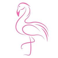 flamingo lijn kunst ontwerp vector