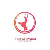 dans ballet logo ontwerp inspiratie vector