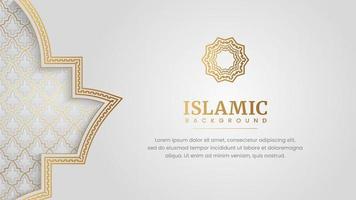 Arabisch Islamitisch elegant wit luxe kader ornament grens achtergrond vector