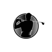 golf sport logo ontwerp inspiratie vector