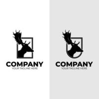 reeks van hert jacht- club logo ontwerp vector