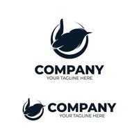 silhouet van vogel logo ontwerp inspiratie vector