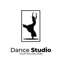 dans ballet logo ontwerp inspiratie vector