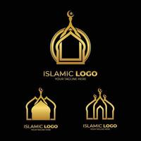 Islamitisch moskee logo ontwerp inspiratie vector