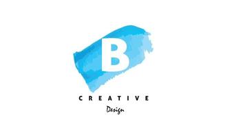 b brief vector waterverf kastanjebruin hand- getrokken wit achtergrond. modieus structuur voor logo ontwerp, logo, poster,, bedrijf kaart, uitnodiging, icoon..eps